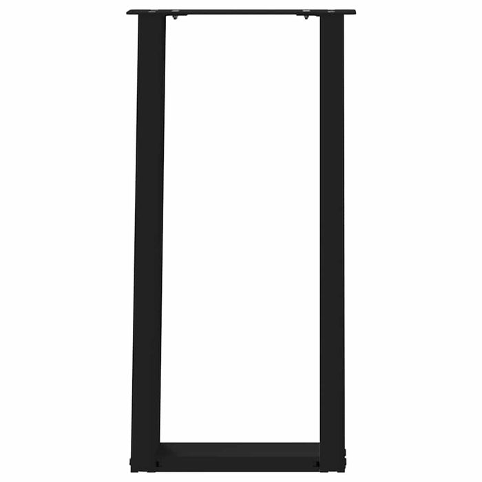 Picioare de masă consolă în formă de U, 2 buc., negru, 38x(72-73) cm, oțel WALTI