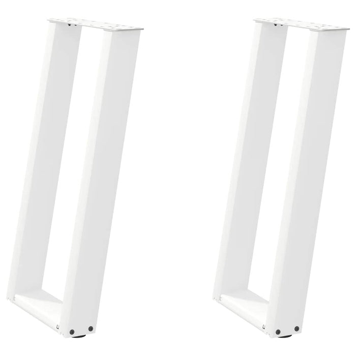 Picioare de masă consolă în formă de U, 2 buc., alb, 38x(72-73) cm, oțel WALTI