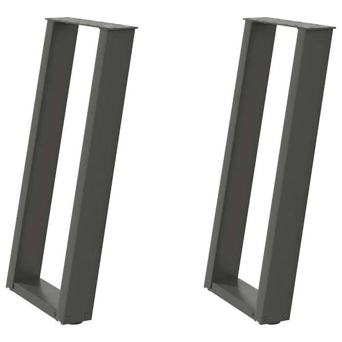 Picioare de masă consolă în formă de U, 2 buc., antracit, 38x(72-73) cm, oțel - WALTI WALTI