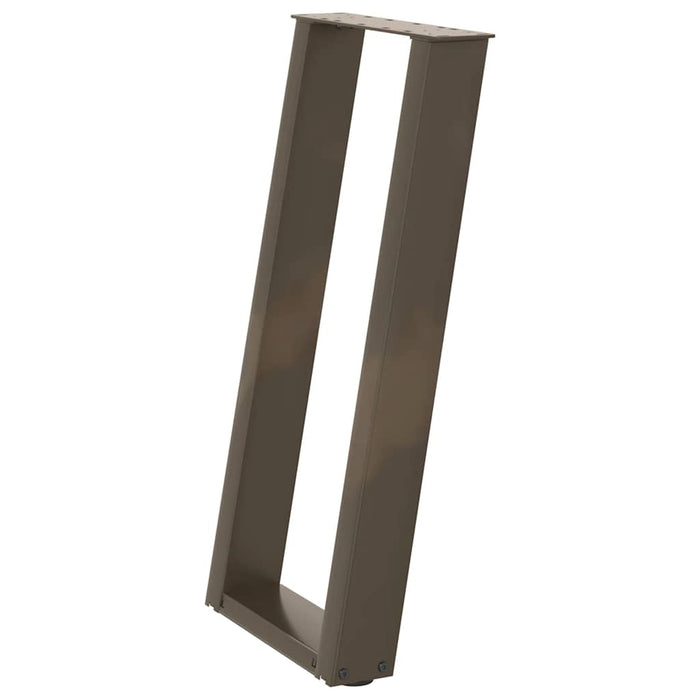 Picioare de masă consolă în formă de U, 2 buc., oțel natural, 38x(72-73) cm WALTI
