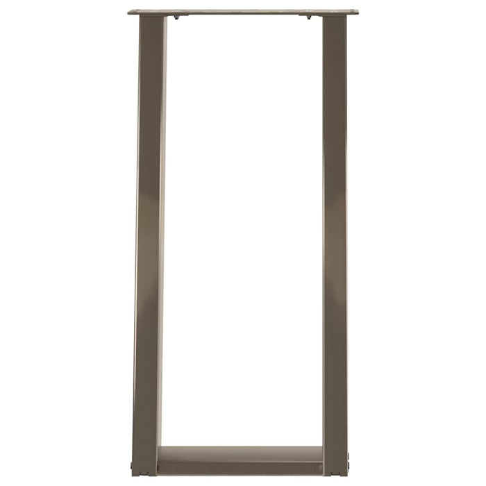 Picioare de masă consolă în formă de U, 2 buc., oțel natural, 38x(72-73) cm WALTI