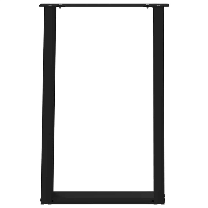 Picioare de masă în formă de U, 2 buc., negru, 50x(72-73) cm, oțel WALTI