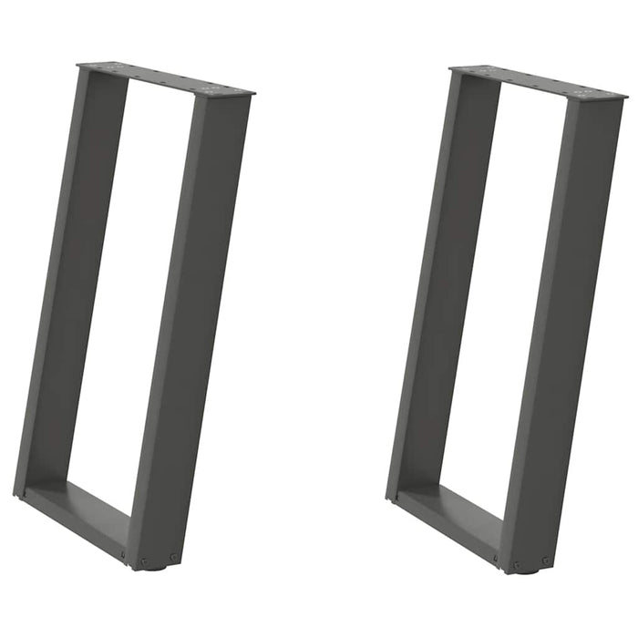 Picioare de masă în formă de U, 2 buc., antracit, 50x(72-73) cm, oțel WALTI