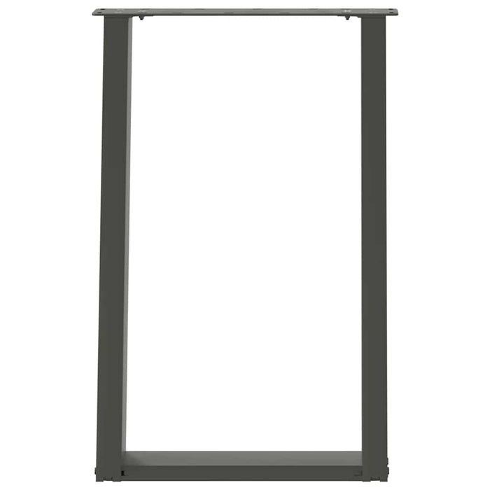 Picioare de masă în formă de U, 2 buc., antracit, 50x(72-73) cm, oțel WALTI