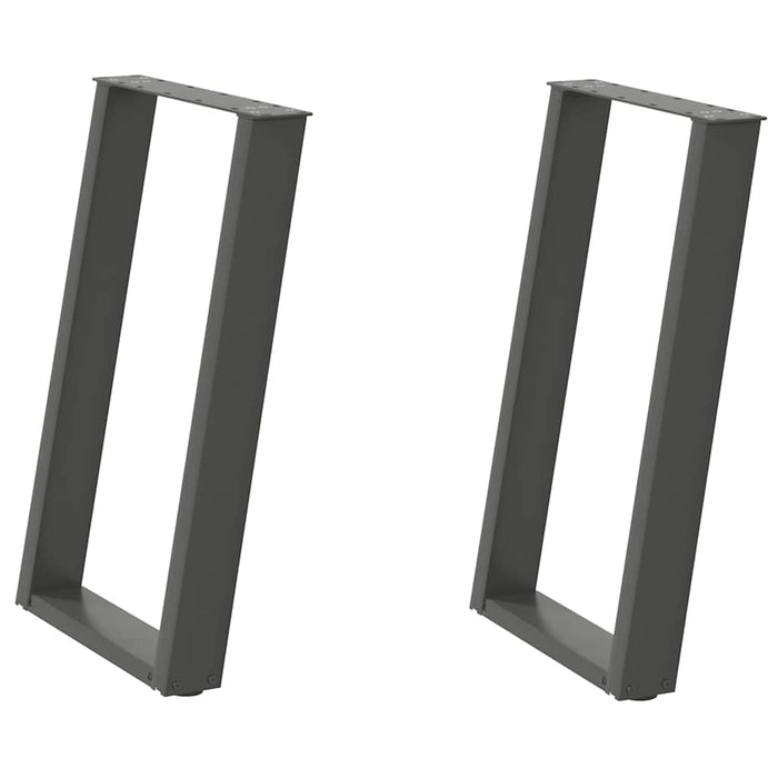 Picioare de masă în formă de U, 2 buc., antracit, 60x(72-73) cm, oțel WALTI