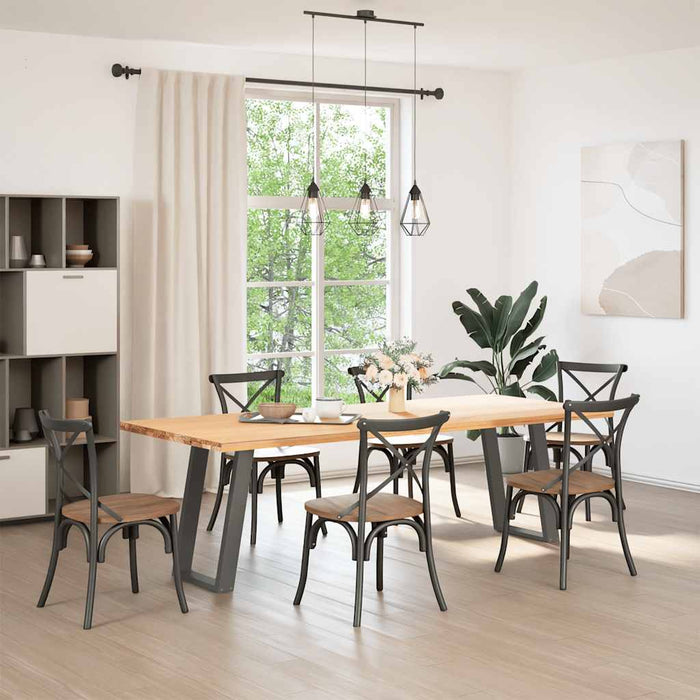 Picioare de masă în formă de U, 2 buc., antracit, 60x(72-73) cm, oțel WALTI