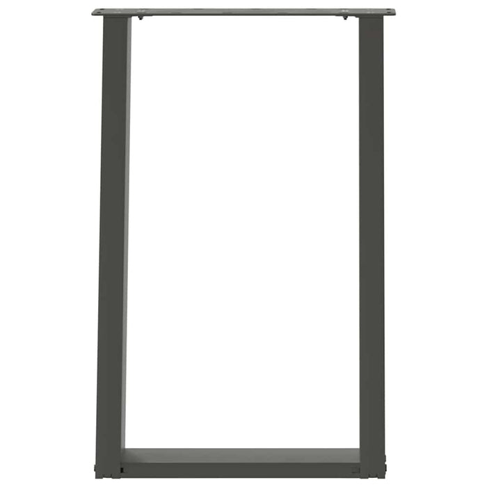 Picioare de masă în formă de U, 2 buc., antracit, 60x(72-73) cm, oțel WALTI