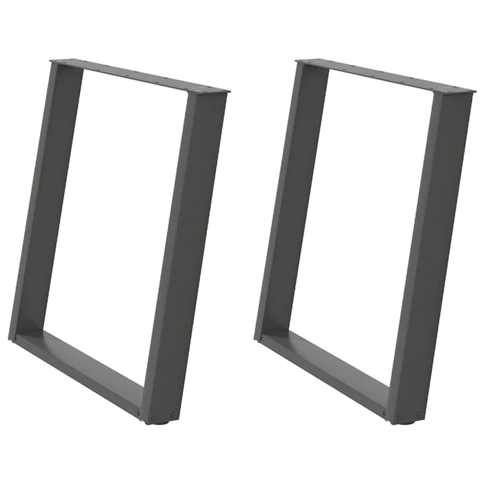 Picioare de masă în formă de U, 2 buc., antracit, 70x(72-73) cm, oțel - WALTI WALTI