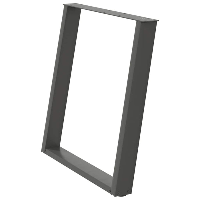 Picioare de masă în formă de U, 2 buc., antracit, 70x(72-73) cm, oțel - WALTI WALTI