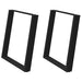 Picioare de masă în formă de U, 2 buc., negru, 80x(72-73) cm, oțel - WALTI WALTI