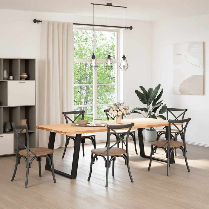 Picioare de masă în formă de U, 2 buc., negru, 90x(72-73) cm, oțel WALTI