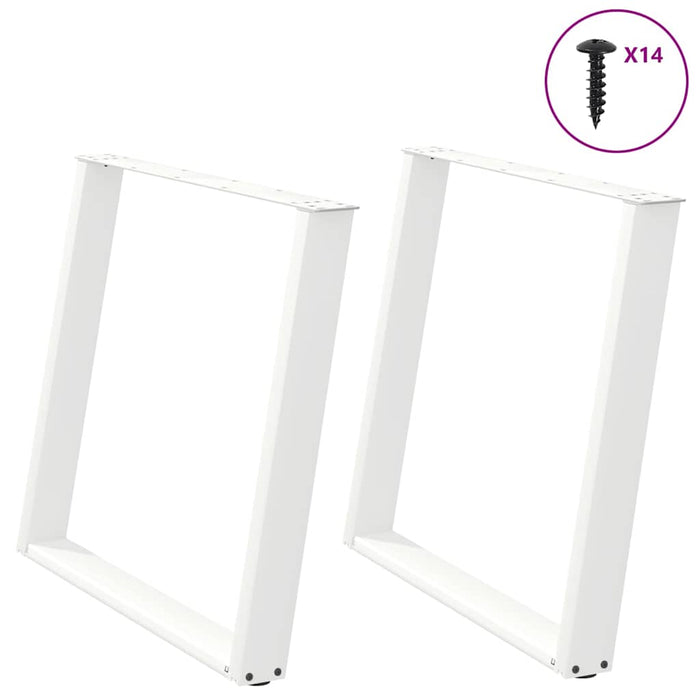 Picioare de masă în formă de U, 2 buc., alb, 90x(72-73) cm, oțel - WALTI WALTI