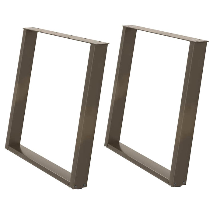 Picioare de masă în formă de U, 2 buc., oțel natural, 90x(72-73) cm WALTI