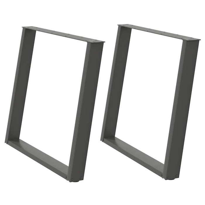 Picioare de masă în formă de U, 2 buc., antracit, 100x(72-73) cm, oțel WALTI