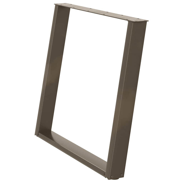 Picioare de masă în formă de U, 2 buc., oțel natural, 100 x (72-73) cm WALTI