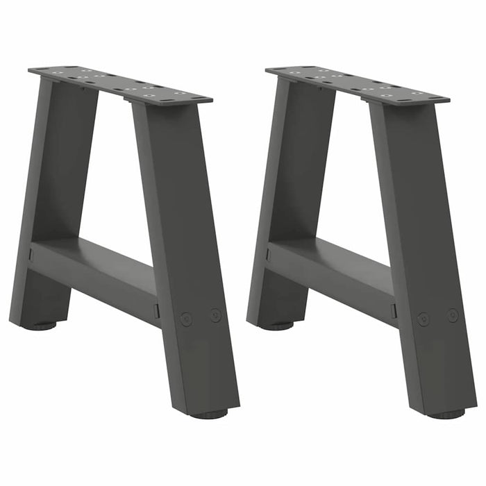 Picioare pentru măsuță de cafea în formă de A, 2 buc., antracit, 40x(30-31) cm, oțel WALTI