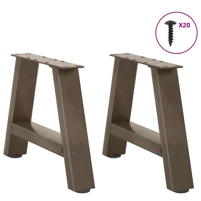 Picioare pentru măsuță de cafea în formă de A, 2 buc., 40x(30-31) cm, oțel WALTI