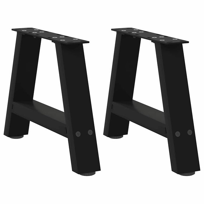 Picioare pentru măsuță de cafea în formă de A, 2 buc., negru, 50x(30-31) cm, oțel WALTI