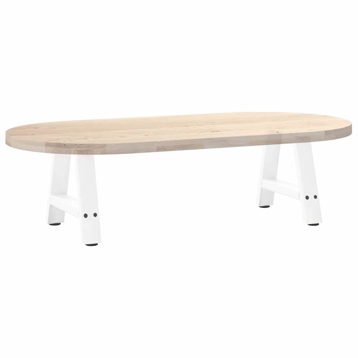 Picioare măsuță cafea în formă A 2 buc alb 50x(30-31) cm oțel - WALTI WALTI