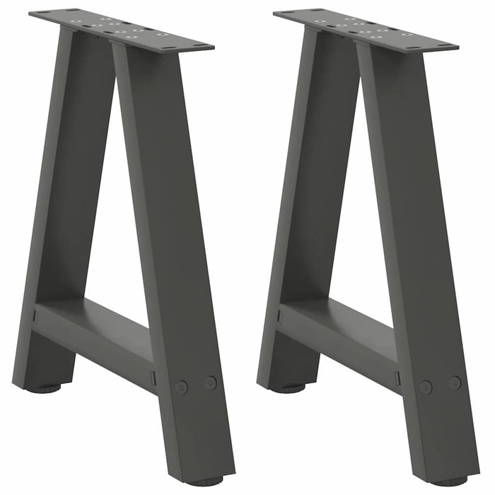 Picioare pentru măsuță de cafea în formă de A, 2 buc., antracit, 38x(42-43) cm, oțel WALTI