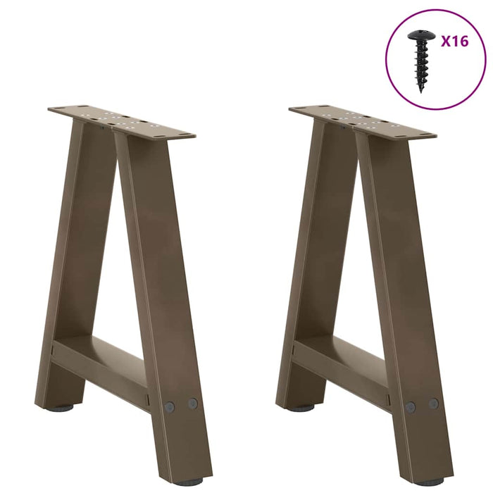 Picioare pentru măsuță de cafea în formă de A, 2 buc., 38x(42-43) cm, oțel - WALTI WALTI
