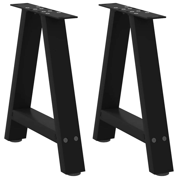 Picioare pentru măsuță de cafea în formă de A, 2 buc., negru, 50x(42-43) cm, oțel WALTI