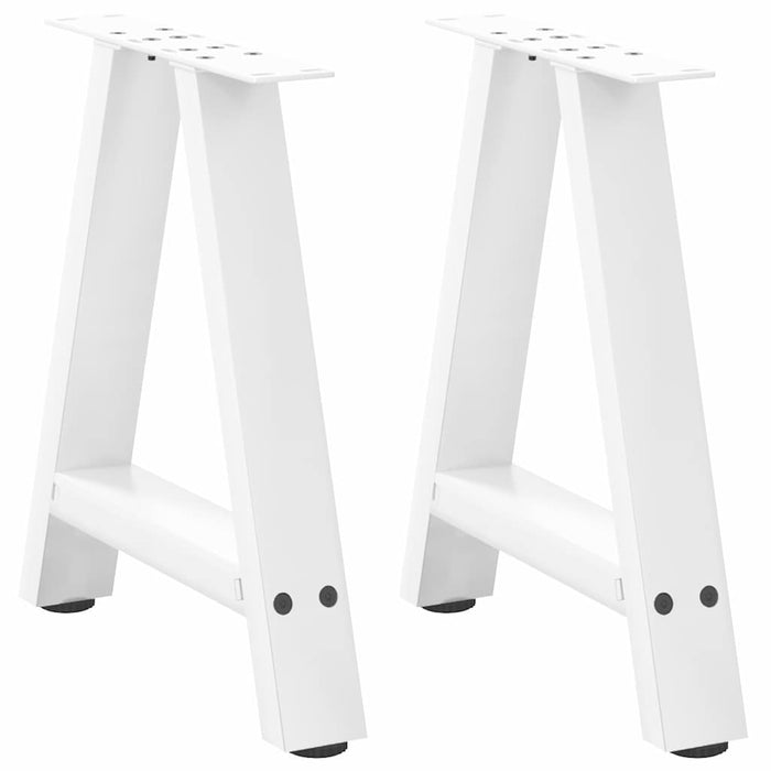 Picioare pentru măsuță de cafea în formă de A, 2 buc., alb, 50x(42-43) cm, oțel WALTI