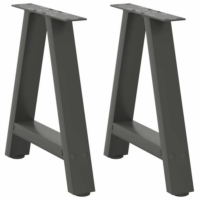Picioare pentru măsuță de cafea în formă de A, 2 buc., antracit, 50x(42-43) cm, oțel - WALTI WALTI
