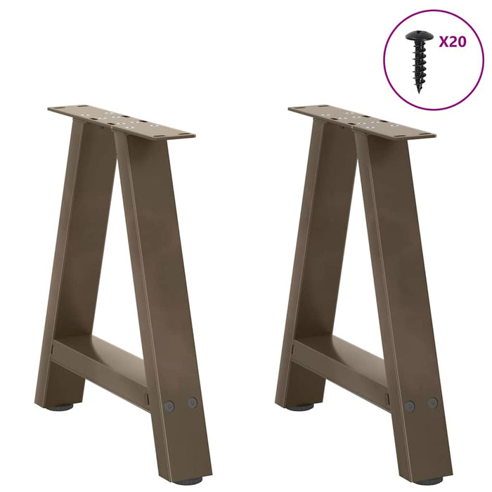 Picioare pentru măsuță de cafea în formă de A, 2 buc., 50x(42-43) cm, oțel WALTI