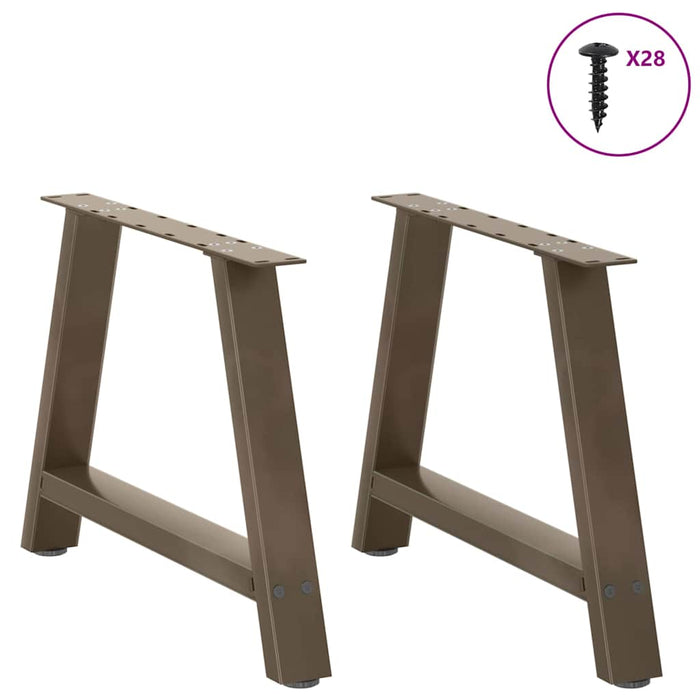 Picioare pentru măsuță de cafea în formă de A, 2 buc., 60x(42-43) cm, oțel - WALTI WALTI