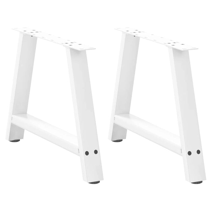 Picioare pentru măsuță de cafea în formă de A, 2 buc., alb, 70x(42-43) cm, oțel WALTI
