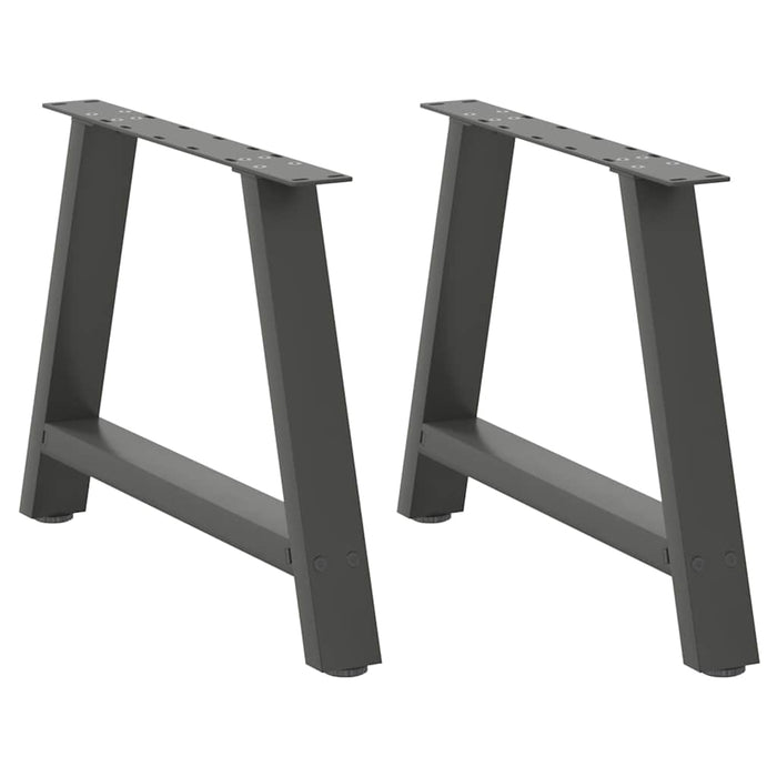 Picioare pentru măsuță de cafea în formă de A, 2 buc., antracit, 70x(42-43) cm, oțel WALTI