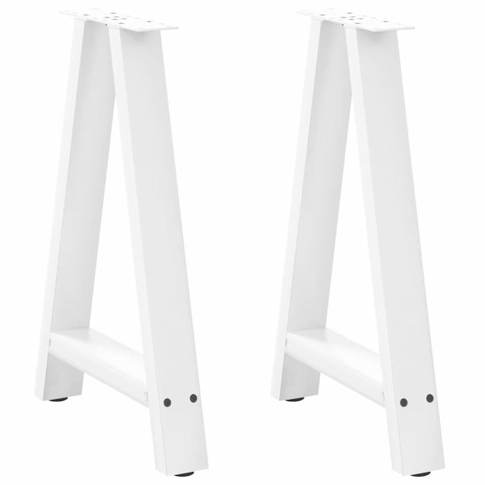 Picioare de masă în formă de A, 2 buc., alb, 50x(72-73) cm, oțel WALTI