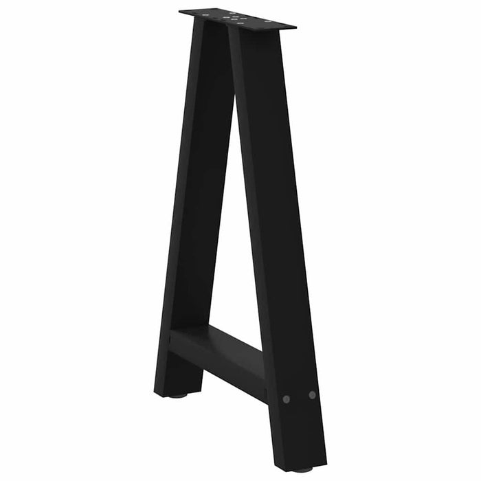 Picioare de masă în formă de A, 2 buc., negru, 60x(72-73) cm, oțel WALTI
