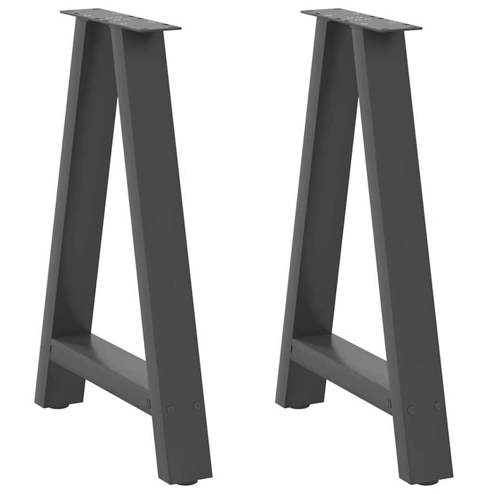 Picioare de masă în formă de A, 2 buc., antracit, 60x(72-73) cm, oțel WALTI