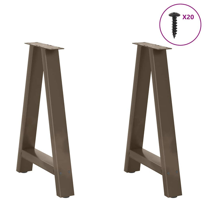 Picioare de masă în formă de A, 2 buc., 60x(72-73) cm, oțel WALTI