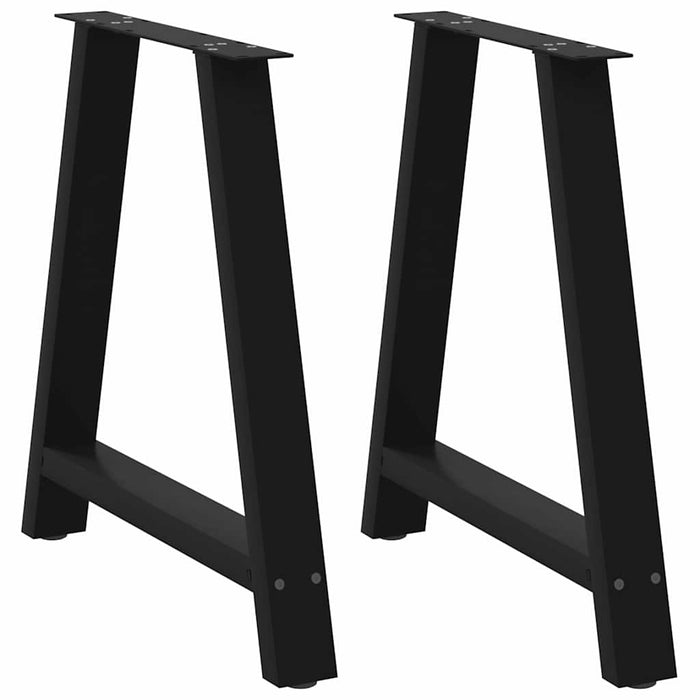 Picioare de masă în formă de A, 2 buc., negru, 80x(72-73) cm, oțel WALTI