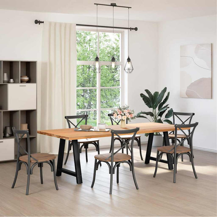 Picioare de masă în formă de A, 2 buc., negru, 80x(72-73) cm, oțel WALTI