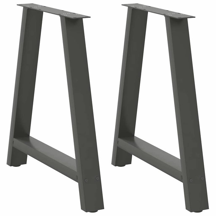Picioare de masă în formă de A, 2 buc., antracit, 80x(72-73) cm, oțel WALTI