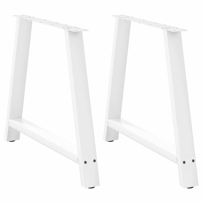 Picioare măsuță cafea în formă A 2 buc alb 90x(72-73) cm oțel - WALTI WALTI