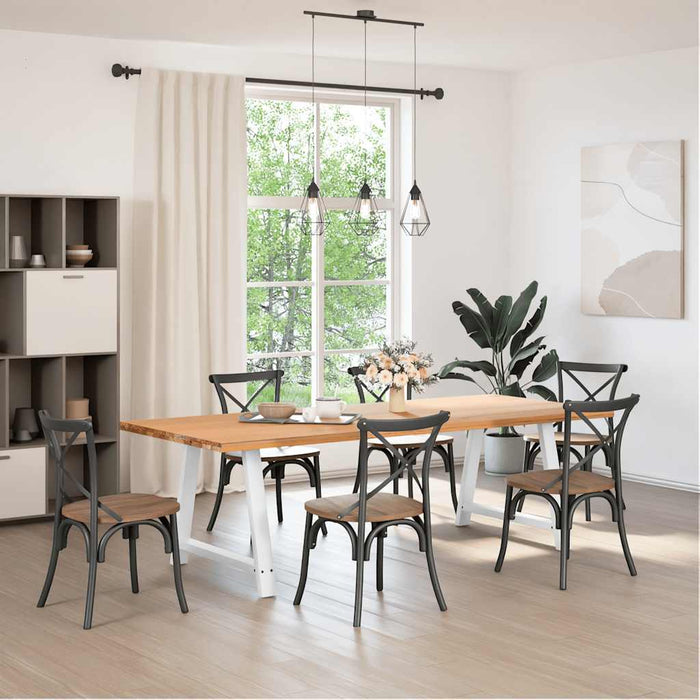 Picioare măsuță cafea în formă A 2 buc alb 90x(72-73) cm oțel - WALTI WALTI