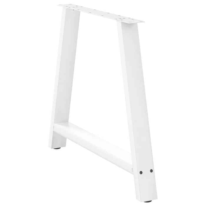 Picioare măsuță cafea în formă A 2 buc alb 90x(72-73) cm oțel - WALTI WALTI