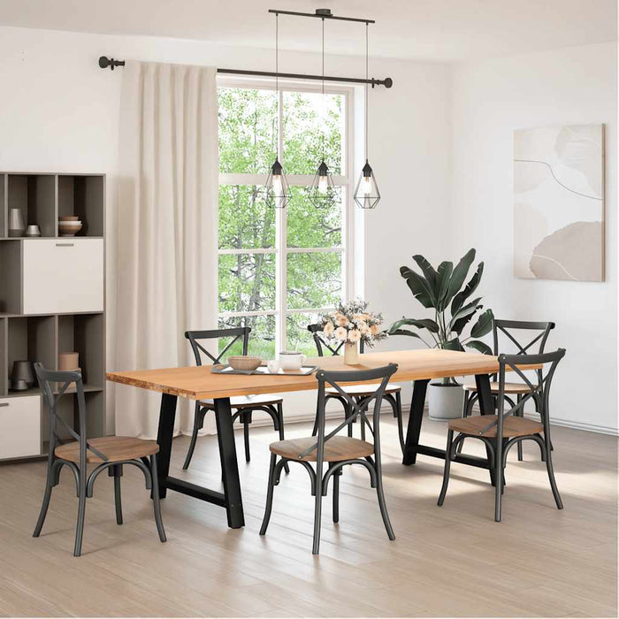 Picioare de masă în formă de A, 2 buc., negru, 100x(72-73) cm, oțel WALTI