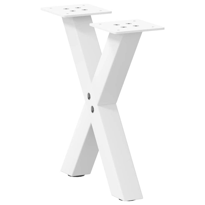 Picioare pentru măsuță de cafea în formă de X, 2 buc., alb, 30x(30-31) cm, oțel WALTI