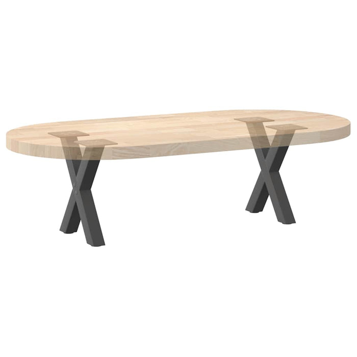 Picioare pentru măsuță de cafea în formă de X, 2 buc., antracit, 30x(30-31) cm, oțel WALTI