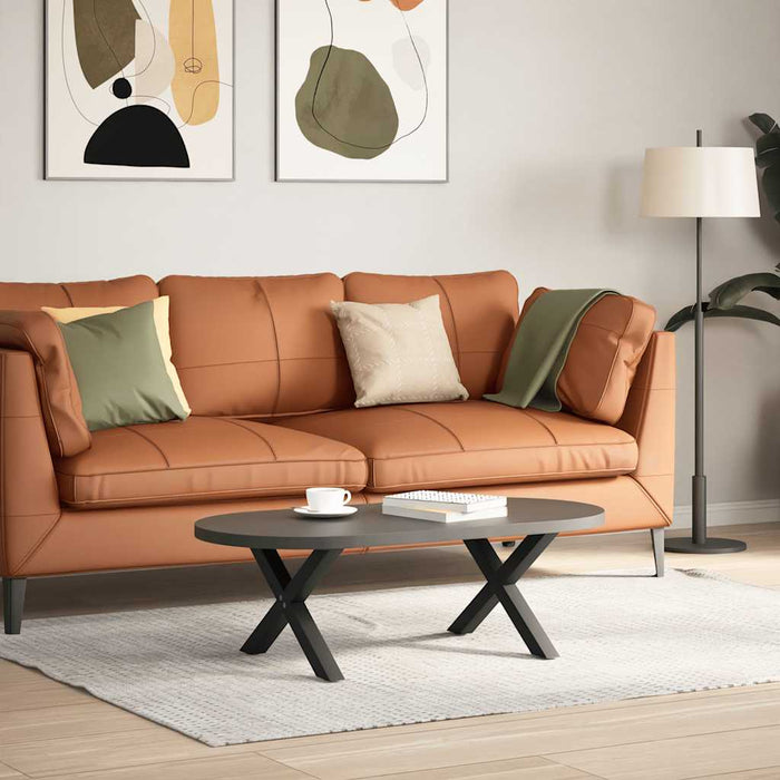 Picioare pentru măsuță de cafea în formă de X, 2 buc., negru, 50x(30-31) cm, oțel WALTI