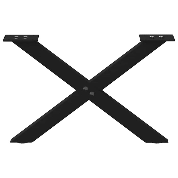 Picioare pentru măsuță de cafea în formă de X, 2 buc., negru, 50x(30-31) cm, oțel WALTI