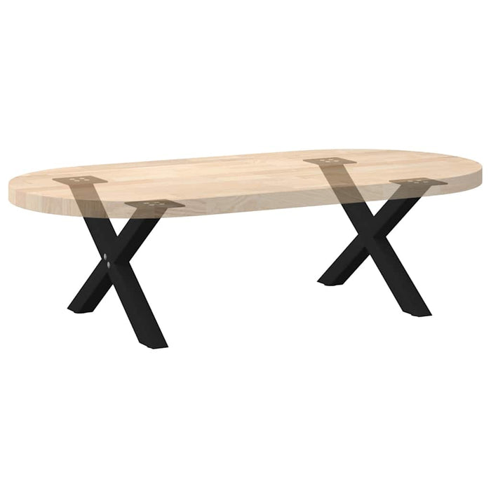 Picioare pentru măsuță de cafea în formă de X, 2 buc., negru, 50x(30-31) cm, oțel WALTI
