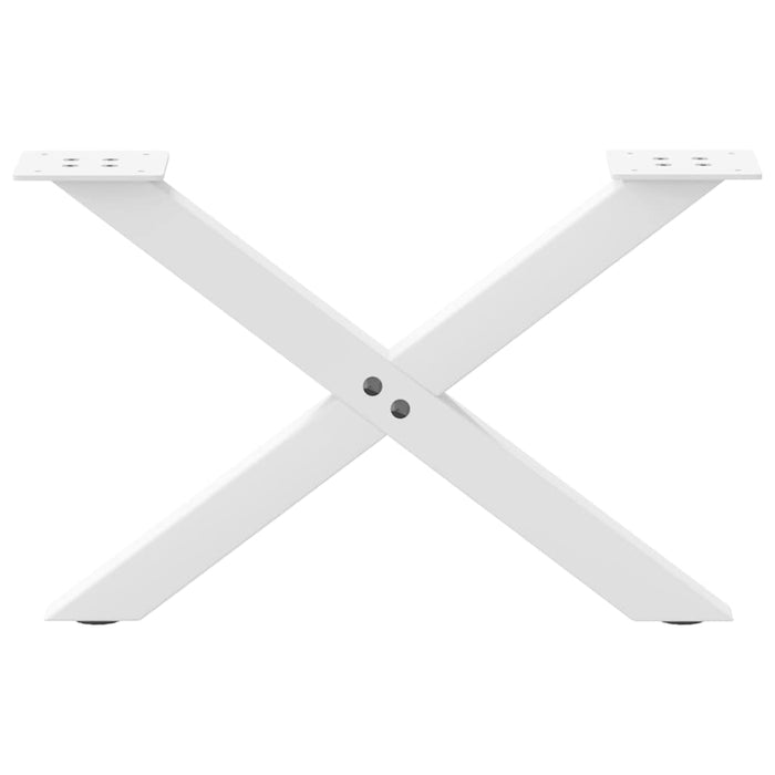 Picioare pentru măsuță de cafea în formă de X, 2 buc., alb, 50x(30-31) cm, oțel WALTI
