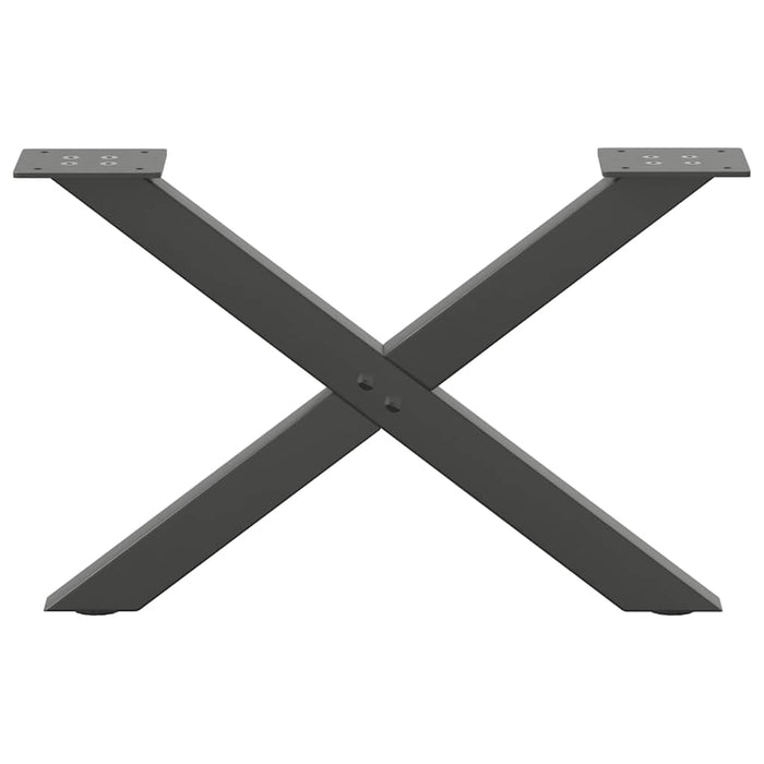 Picioare pentru măsuță de cafea în formă de X, 2 buc., antracit, 50x(30-31) cm, oțel - WALTI WALTI